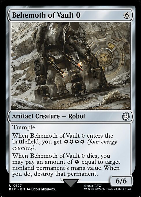 Behemoth of Vault 0 highlighted card art