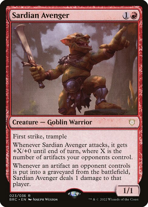 Sardian Avenger from The Brothers' War Commander
