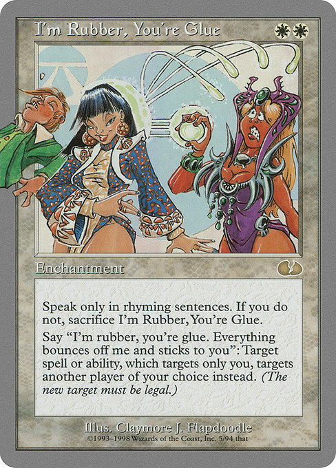 I'm Rubber, You're Glue highlighted card art