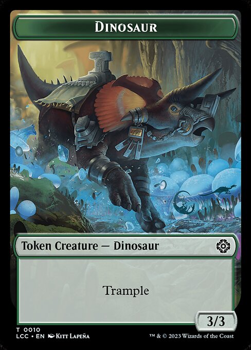 Dinosaur from The Lost Caverns of Ixalan Commander Tokens