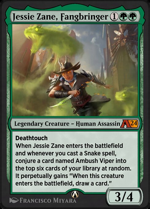 Jessie Zane, Fangbringer highlighted card art