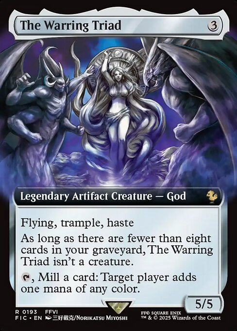 The Warring Triad highlighted card art