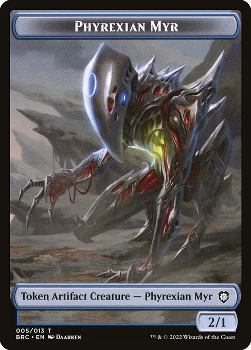 Phyrexian Myr from The Brothers' War Commander Tokens
