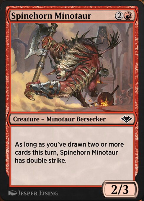 Spinehorn Minotaur highlighted card art