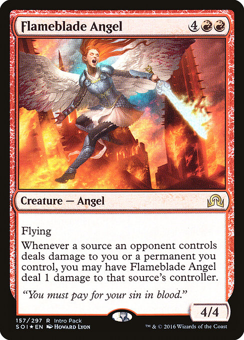 Flameblade Angel from Shadows over Innistrad Promos