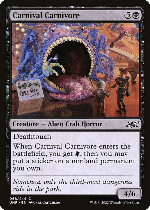 Carnival Carnivore highlighted card art