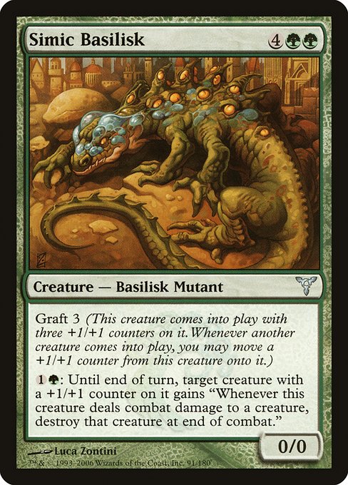 Simic Basilisk highlighted card art
