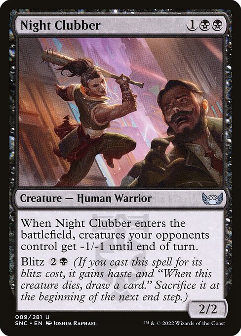 Night Clubber highlighted card art