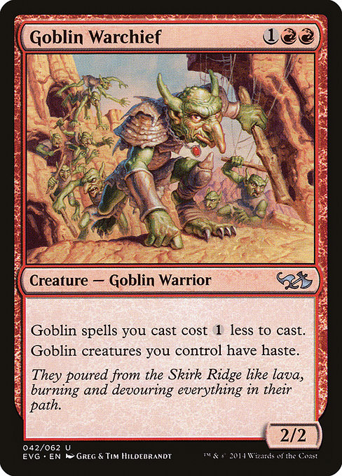 Goblin Warchief from Duel Decks Anthology: Elves vs. Goblins