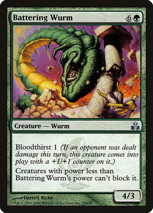 Battering Wurm highlighted card art