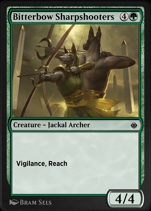 Bitterbow Sharpshooters highlighted card art