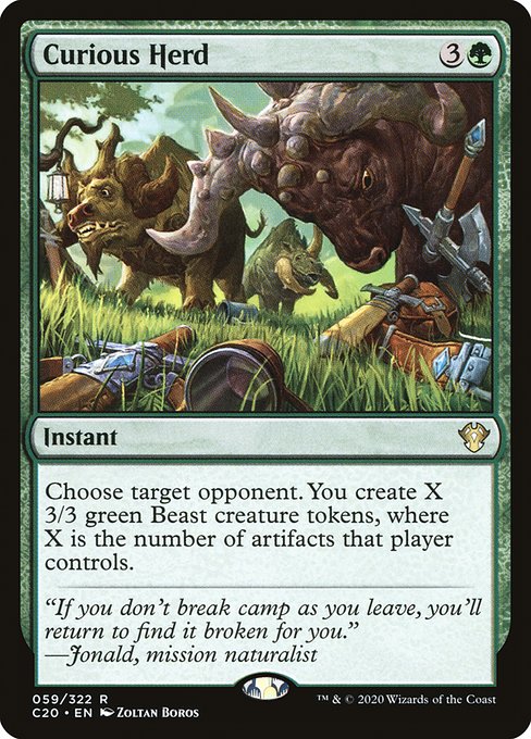 Curious Herd highlighted card art