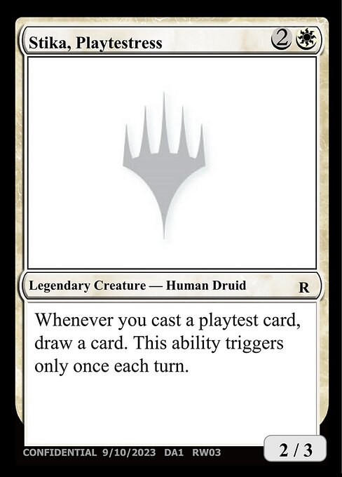 Stika, Playtestress highlighted card art