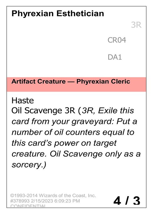 Phyrexian Esthetician highlighted card art