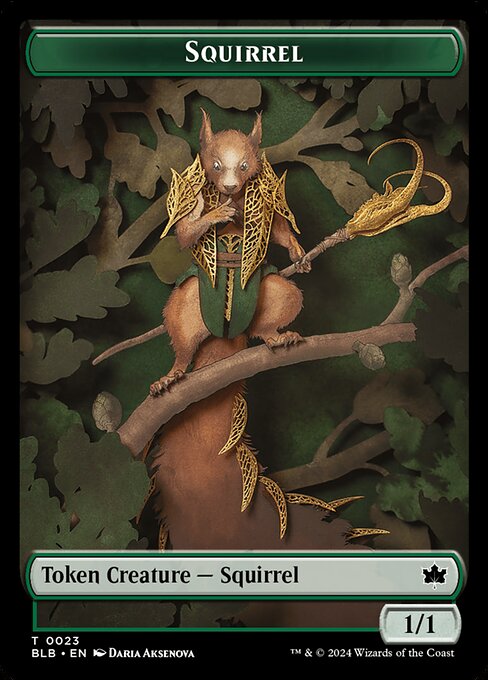 Squirrel highlighted card art