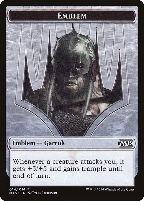 Garruk, Apex Predator Emblem from Magic 2015 Tokens