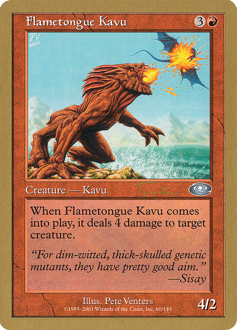 Flametongue Kavu from World Championship Decks 2001
