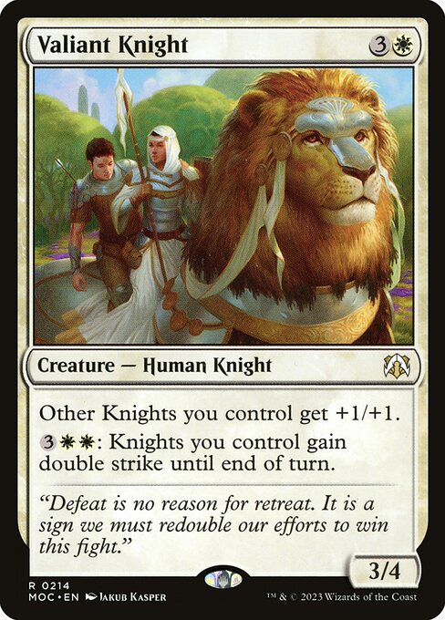 Valiant Knight highlighted card art