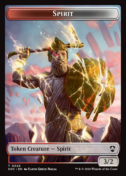 Spirit from Secrets of Strixhaven Commander Tokens