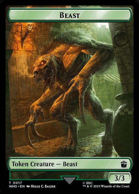 Beast from Doctor Who Tokens