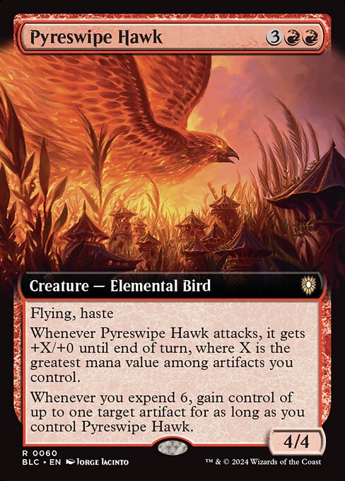 Pyreswipe Hawk from Bloomburrow Commander