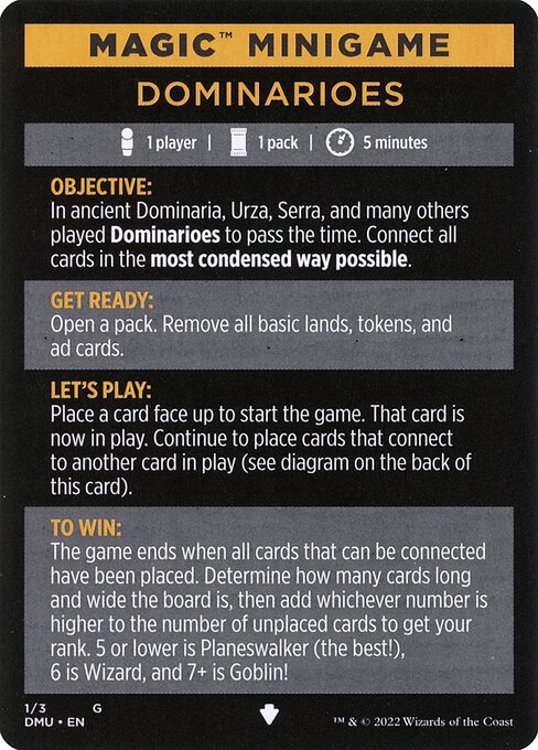 Dominarioes // Dominarioes (cont'd) from Dominaria United Minigames