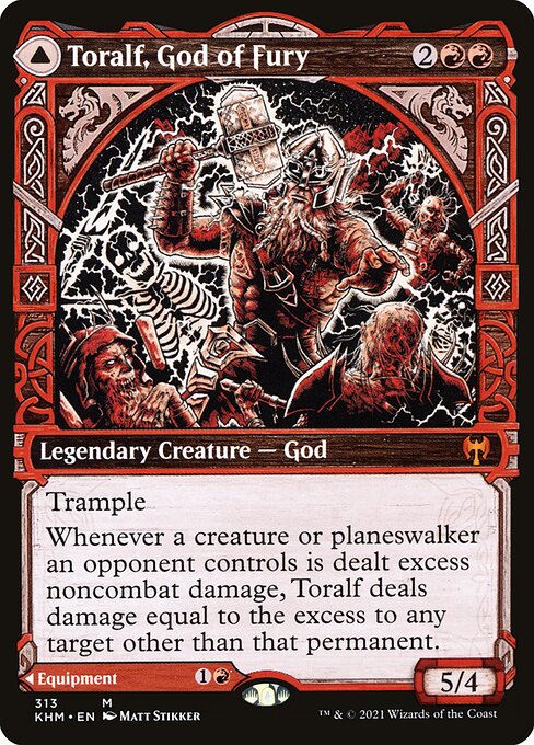 Toralf, God of Fury // Toralf's Hammer from Kaldheim