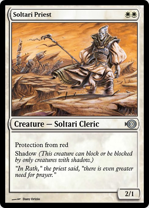 Soltari Priest from Magic Online Promos