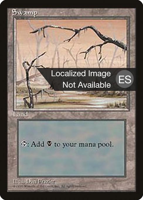 Swamp from Fourth Edition Foreign Black Border