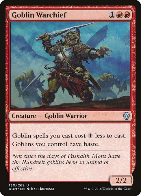 Goblin Warchief from Dominaria