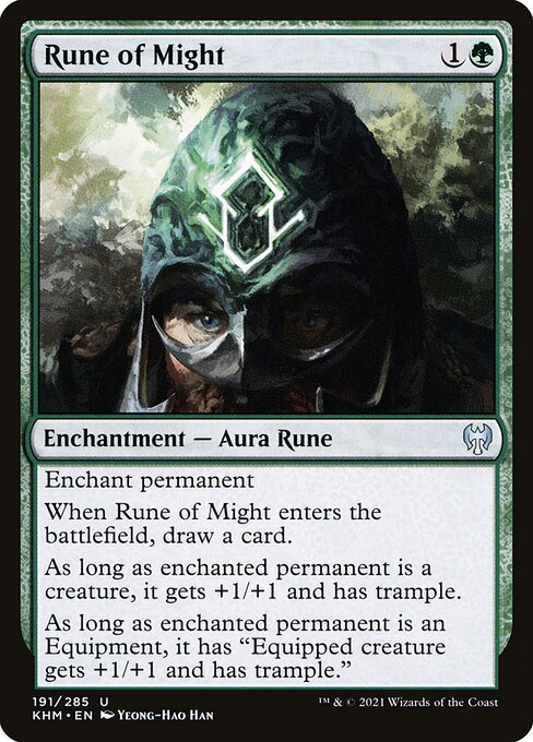 Rune of Might highlighted card art