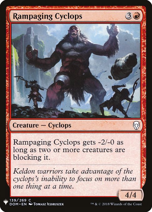 Rampaging Cyclops highlighted card art