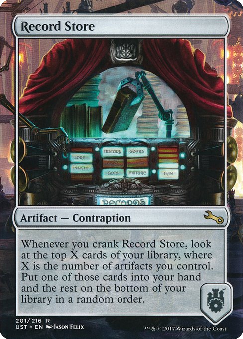 Record Store highlighted card art