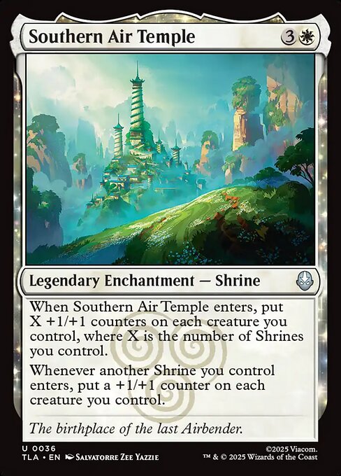 Southern Air Temple highlighted card art
