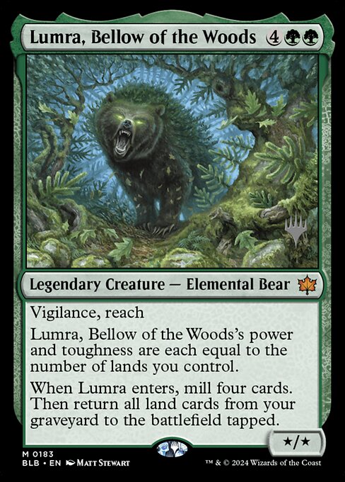 Lumra, Bellow of the Woods from Bloomburrow Promos
