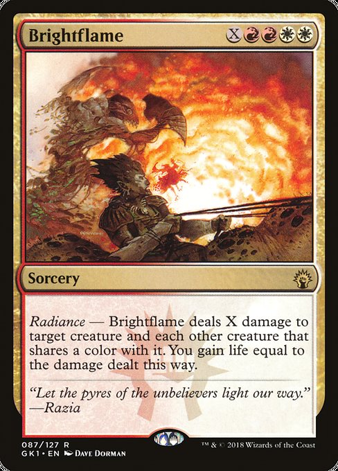 Brightflame highlighted card art