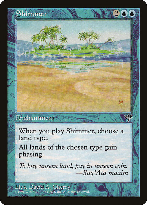 Shimmer highlighted card art