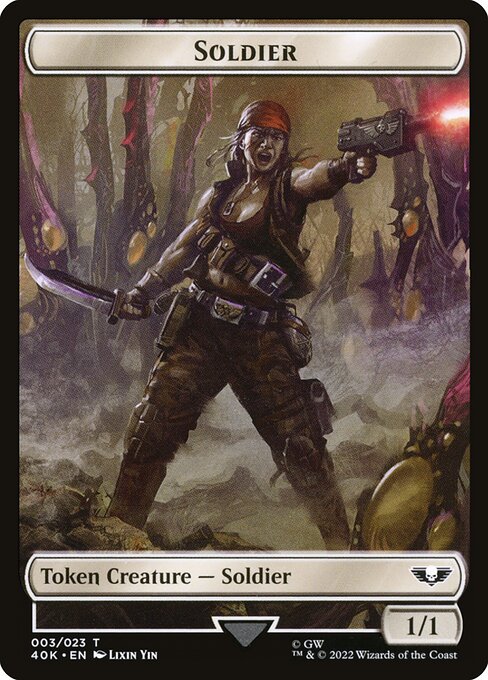 Soldier from Warhammer 40,000 Tokens