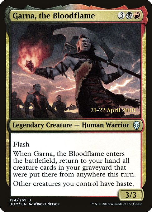 Garna, the Bloodflame from Dominaria Promos