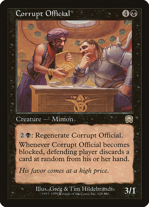 Corrupt Official highlighted card art
