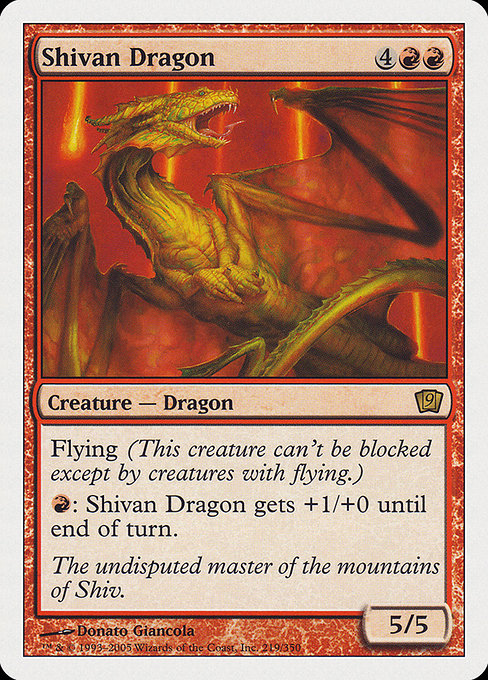 Shivan Dragon from Ninth Edition