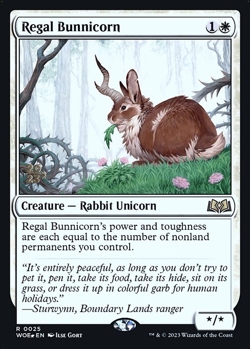 Regal Bunnicorn from Wilds of Eldraine Promos