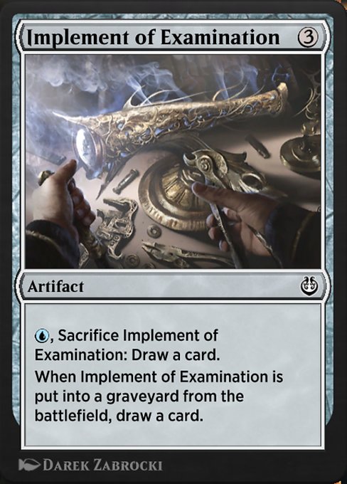 Implement of Examination highlighted card art