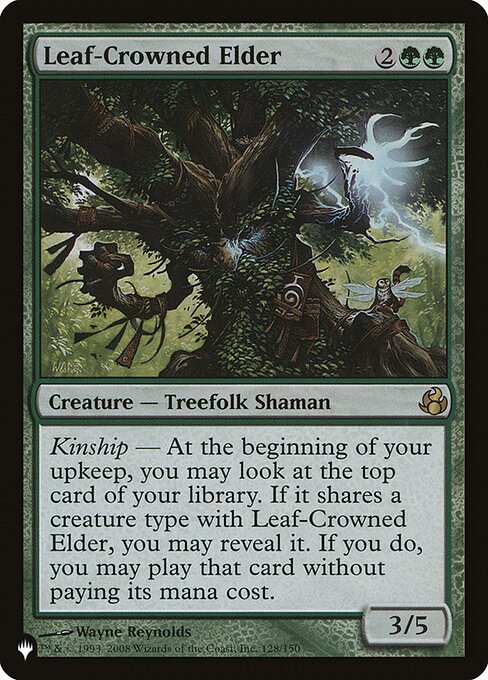 Leaf-Crowned Elder highlighted card art