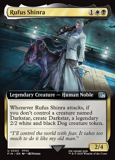 Rufus Shinra highlighted card art
