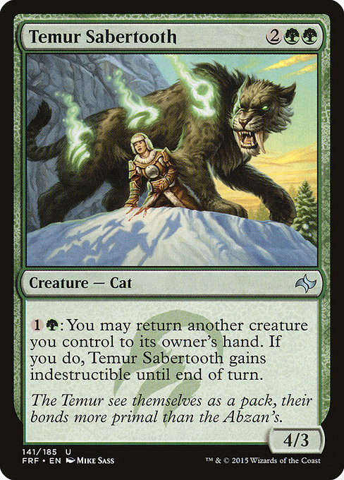 Temur Sabertooth from Fate Reforged