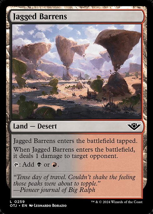 Jagged Barrens highlighted card art