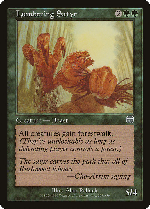 Lumbering Satyr highlighted card art