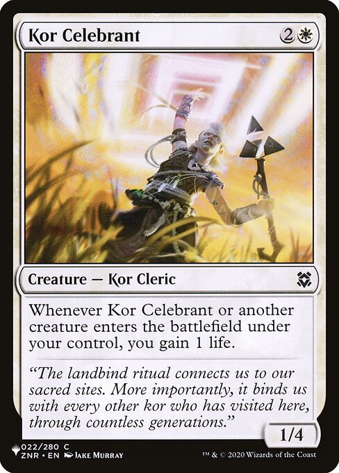 Kor Celebrant highlighted card art