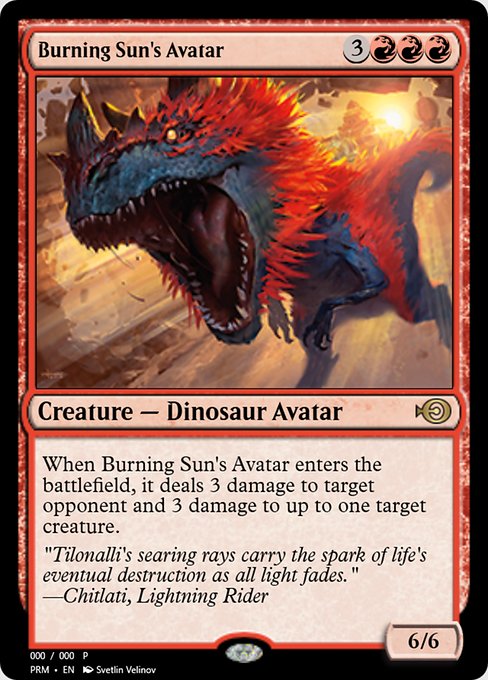 Burning Sun's Avatar highlighted card art